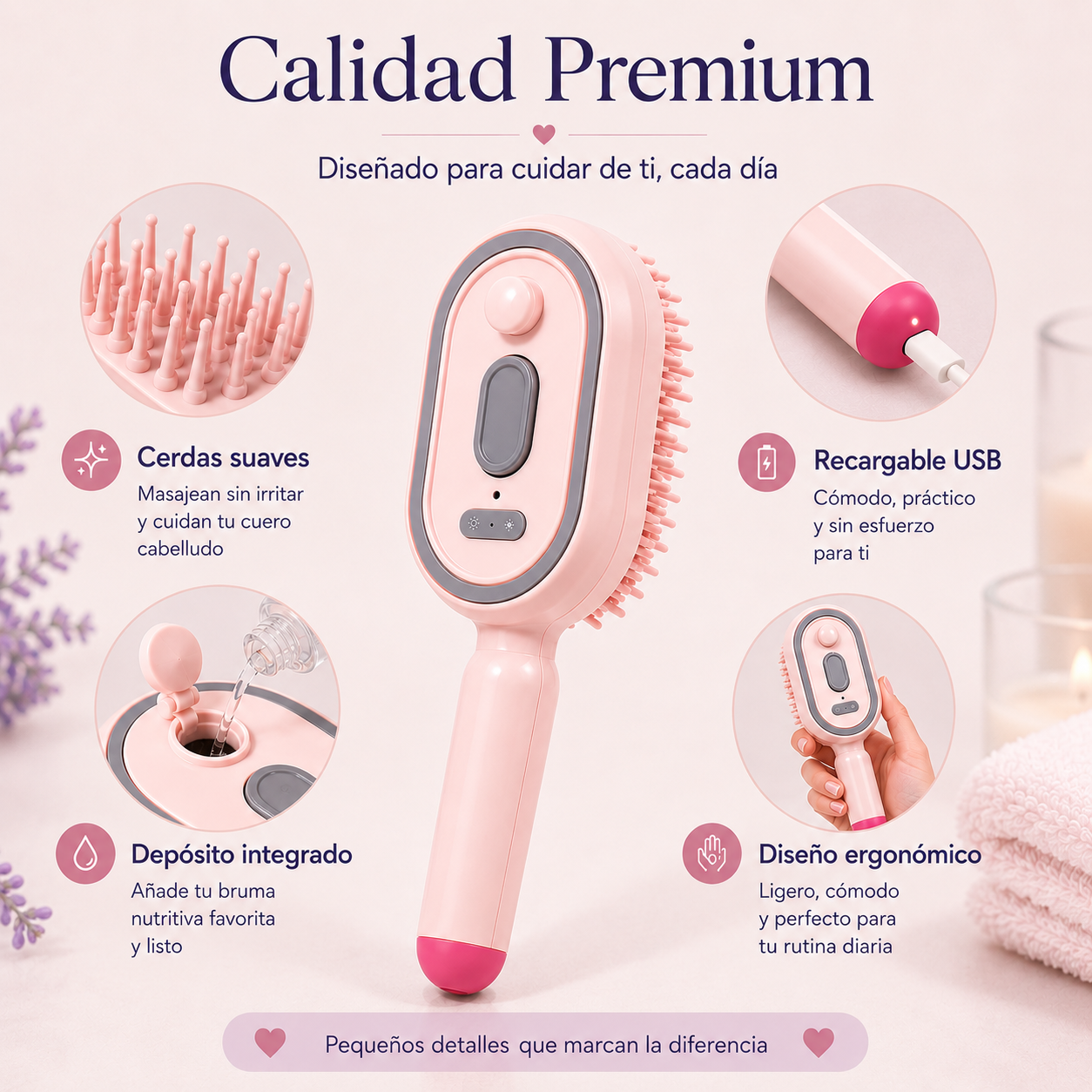 Cepillo Capilar 3 en 1